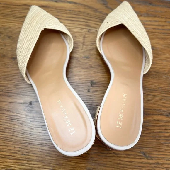 EUC Le Mogador Size 39 (Size 9) • Tan Jute Lapa Mule Slides Tuckernuck. - Picture 6 of 7